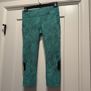 lululemon athletica Green and Black Cropped Pants
